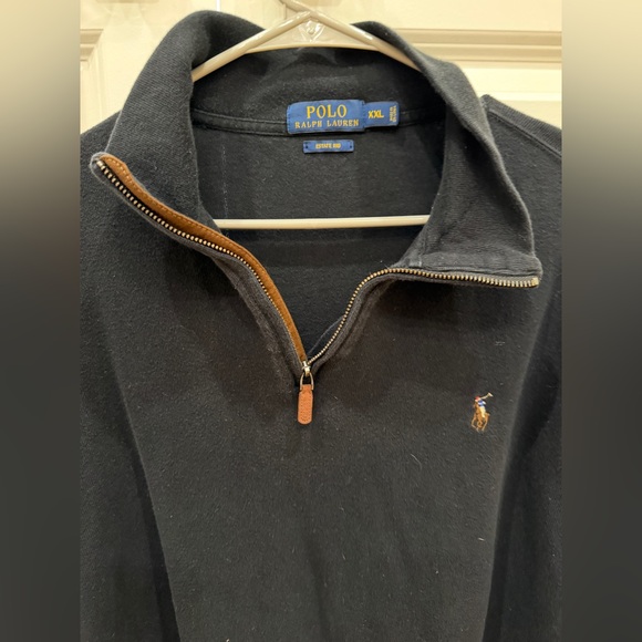 Ralph Lauren Estate Rib Polo Black XXL Shirt FLAW - Picture 2 of 6